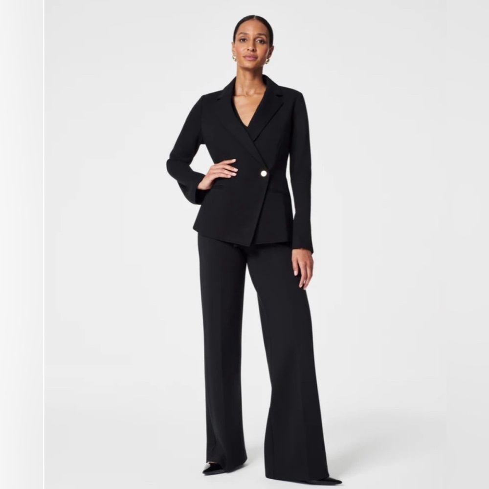 NWT Heather Gray Spanx Asymmetrical Ponte Blazer; Size L available - Picture 4 of 8